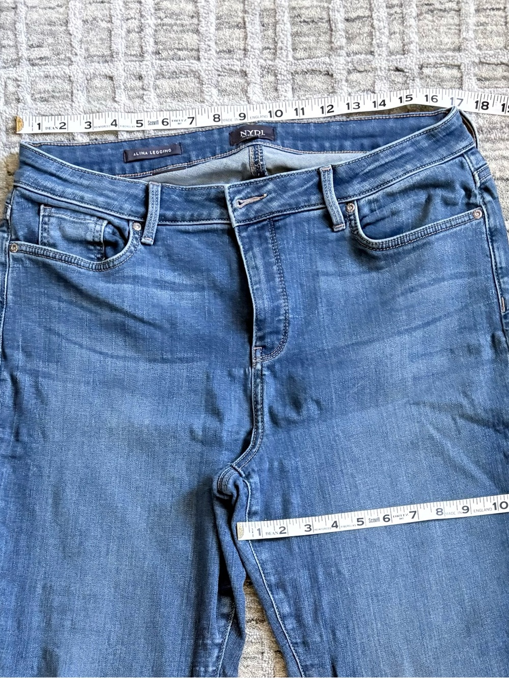 NYDJ Alina Legging Jeans Size 14 Blue Lift Tuck Slim Leg Stretch Denim - Picture 8 of 8